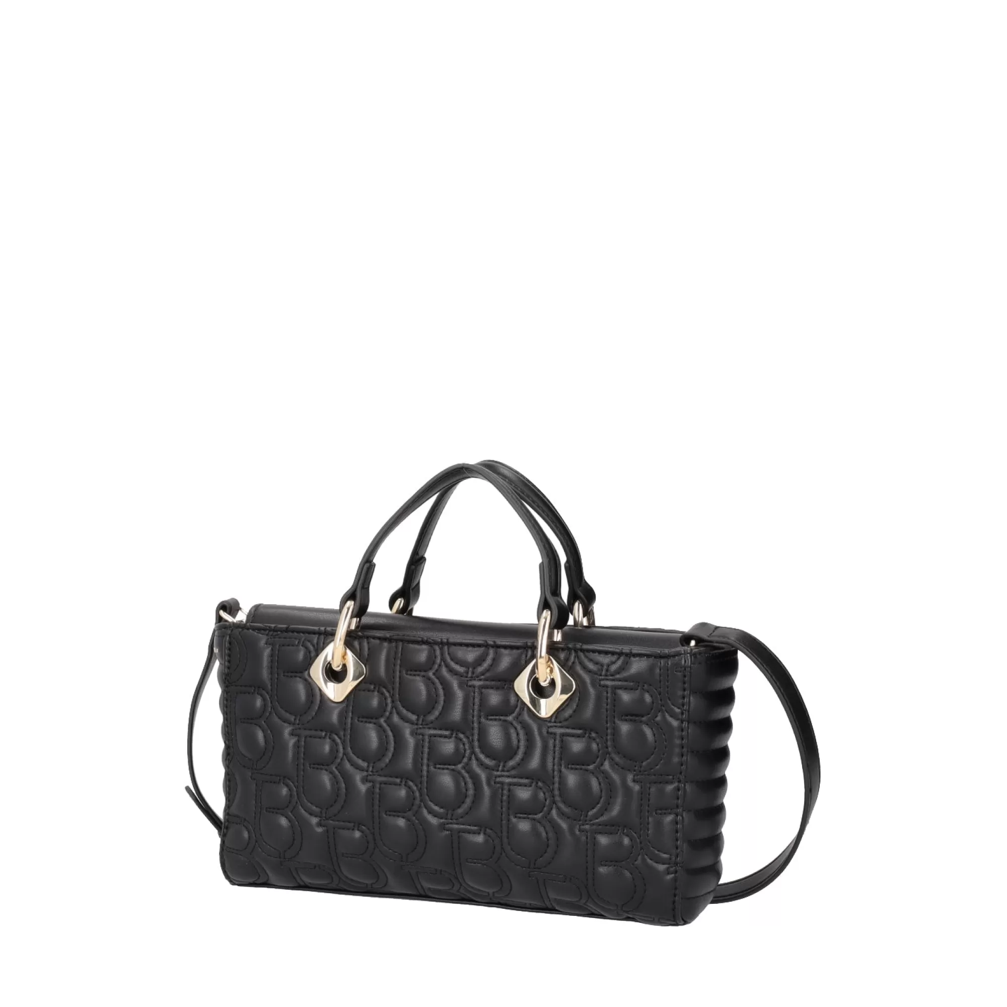 Borse A Mano*Tosca Blu Borsa A Mano Piccola "Tb Logo Trapuntata" In Similpelle Nero