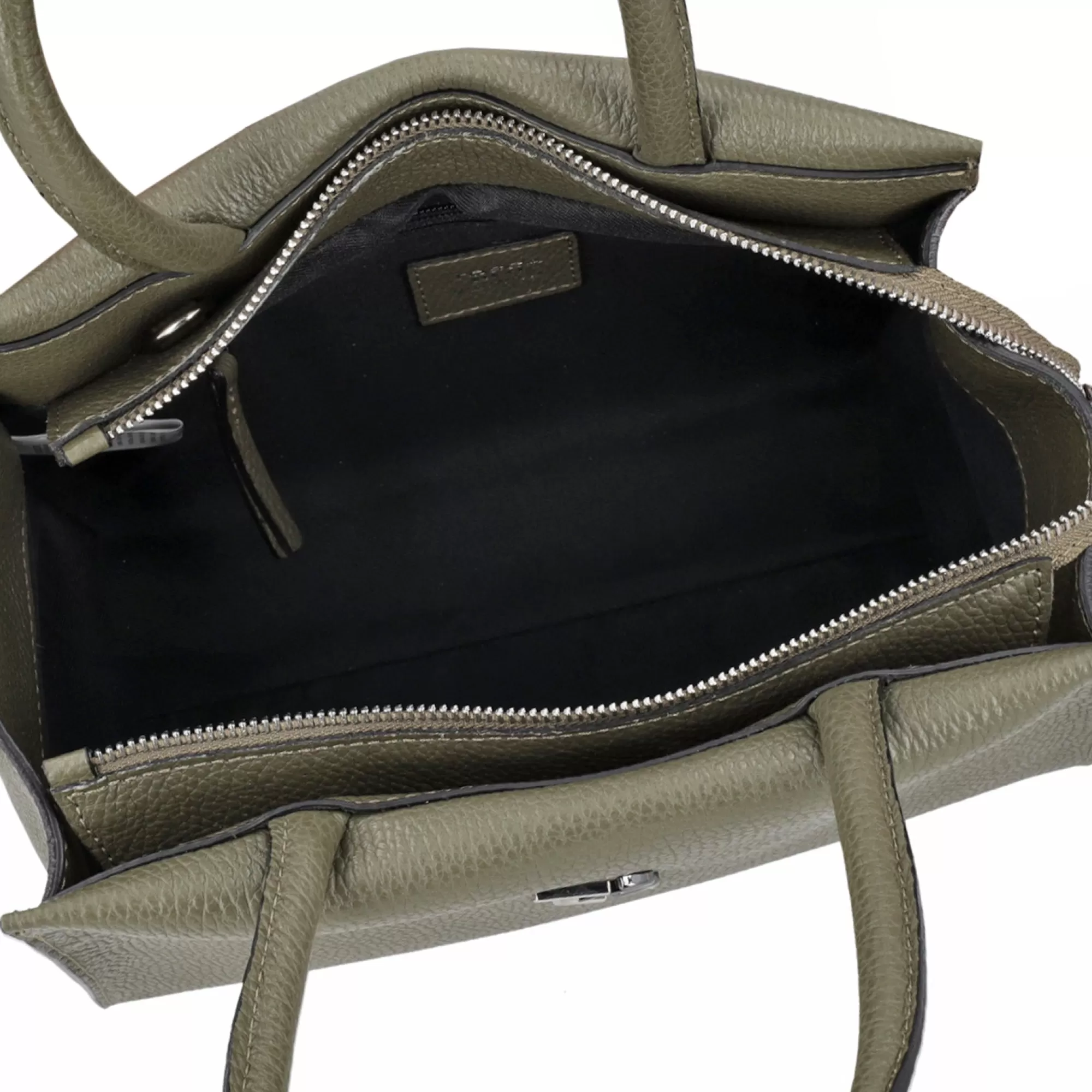 Borse A Mano*Tosca Blu Borsa A Mano "Strudel" Oliva In 100% Pelle Bottalata Verde