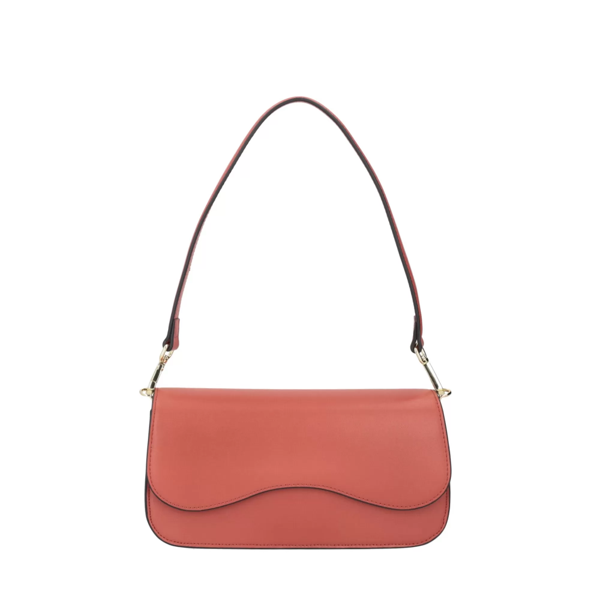 Borse A Tracolla*Tosca Blu Borsa A Tracolla "Caffe" Color Mattone In 100% Pelle Liscia Arancione