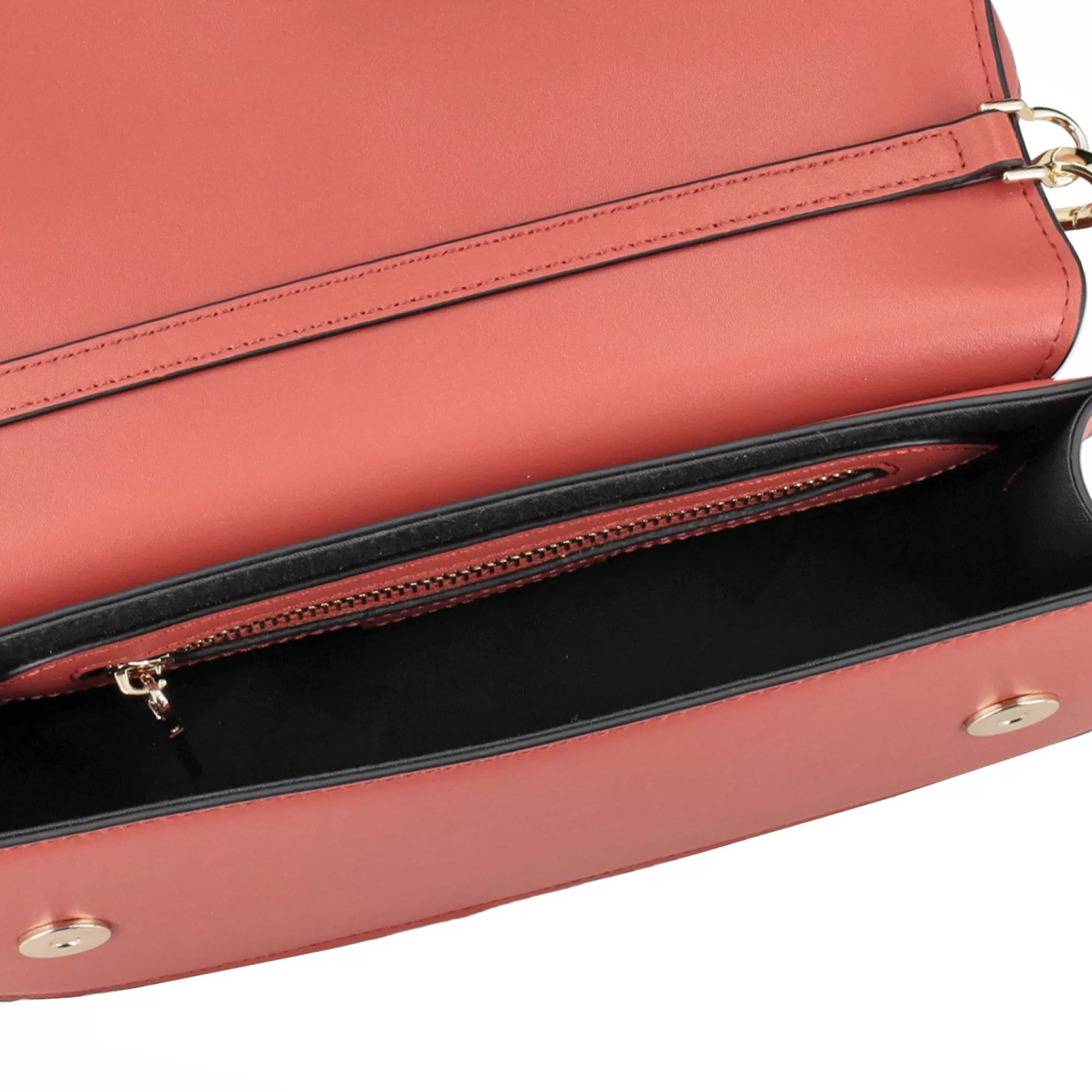 Borse A Tracolla*Tosca Blu Borsa A Tracolla "Caffe" Color Mattone In 100% Pelle Liscia Arancione