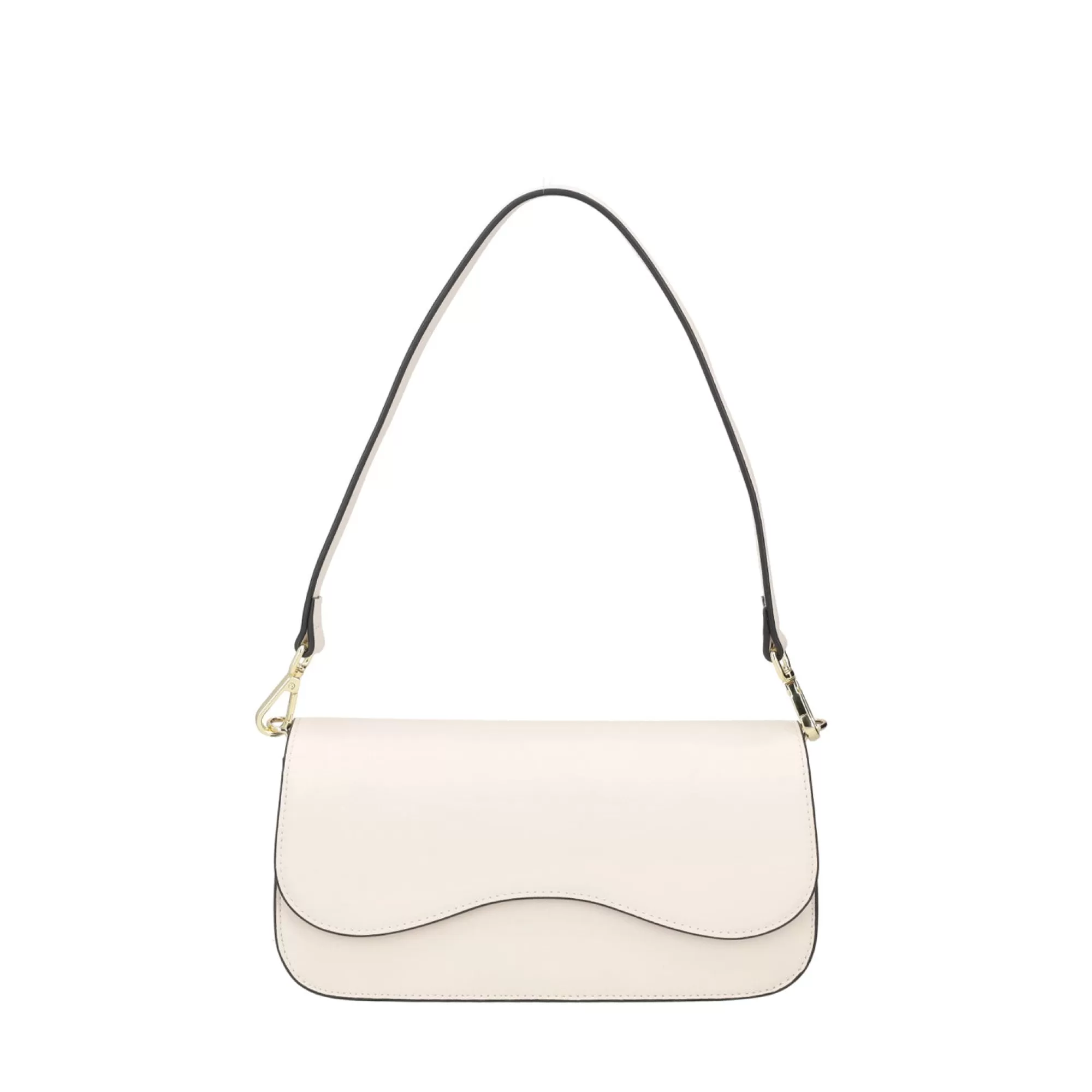 Borse A Tracolla*Tosca Blu Borsa A Tracolla "Caffe" In 100% Pelle Liscia Con Doppia Maniglia Rimovibile Naturale