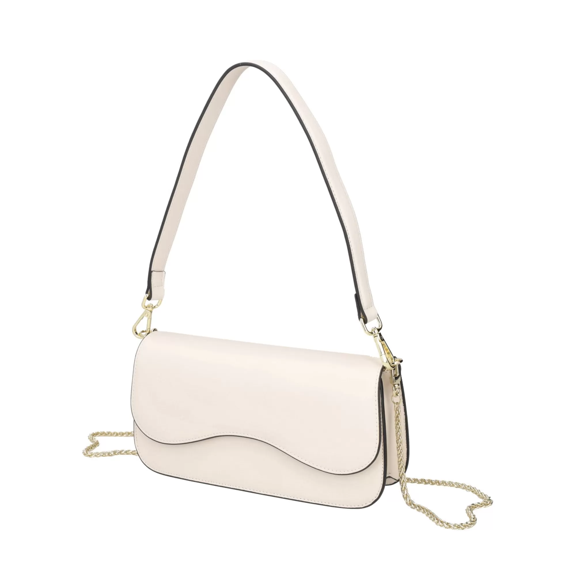 Borse A Tracolla*Tosca Blu Borsa A Tracolla "Caffe" In 100% Pelle Liscia Con Doppia Maniglia Rimovibile Naturale