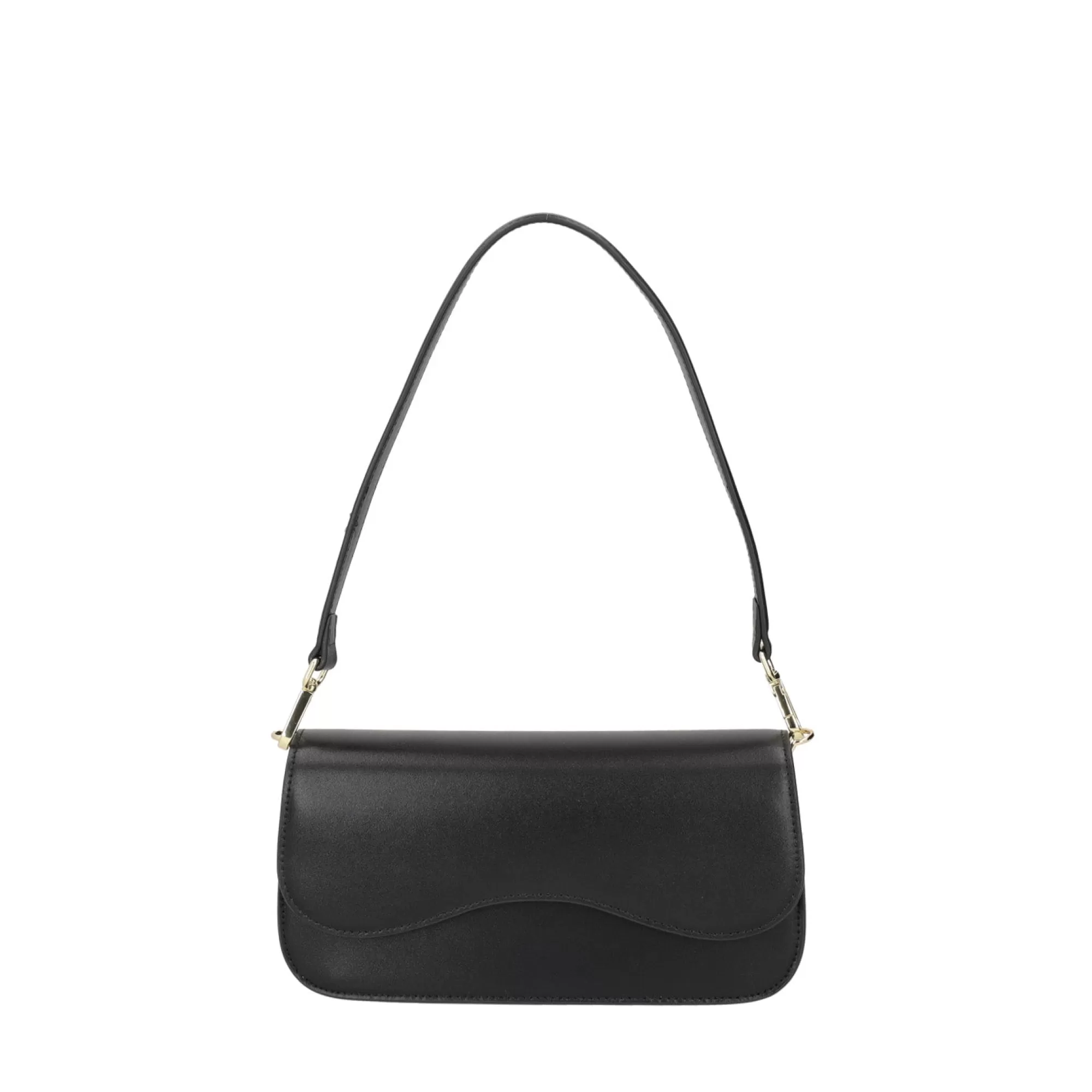 Borse A Tracolla*Tosca Blu Borsa A Tracolla "Caffe" Nera In 100% Pelle Liscia Nero