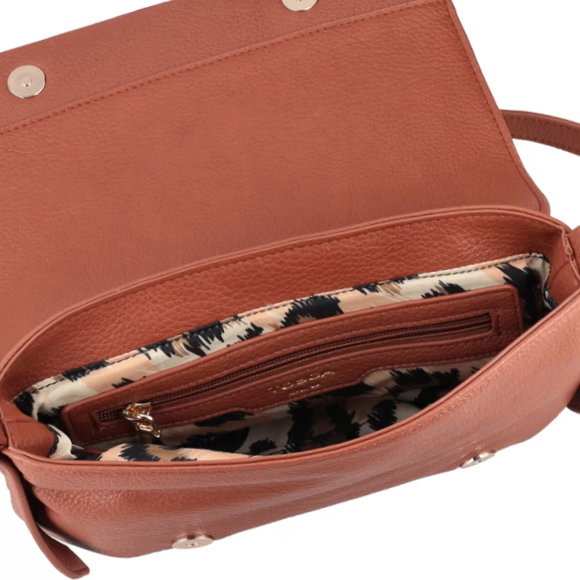 Borse A Tracolla*Tosca Blu Borsa A Tracolla "Millefoglie" Color Cuoio Con Frange Marrone