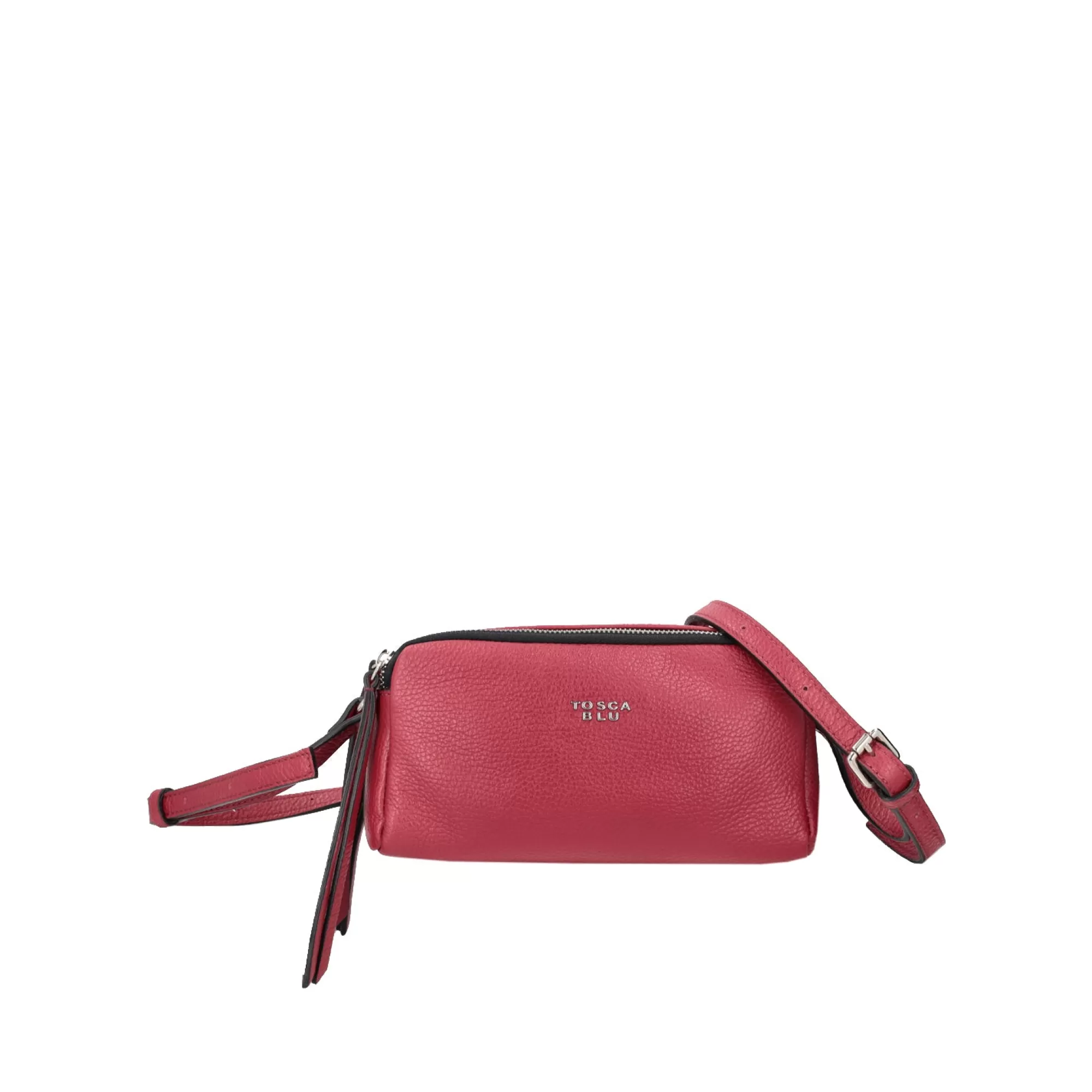 Borse A Tracolla*Tosca Blu Borsa A Tracolla "Zuppa Inglese" Scuro In 100% Pelle Bottalata Rosso