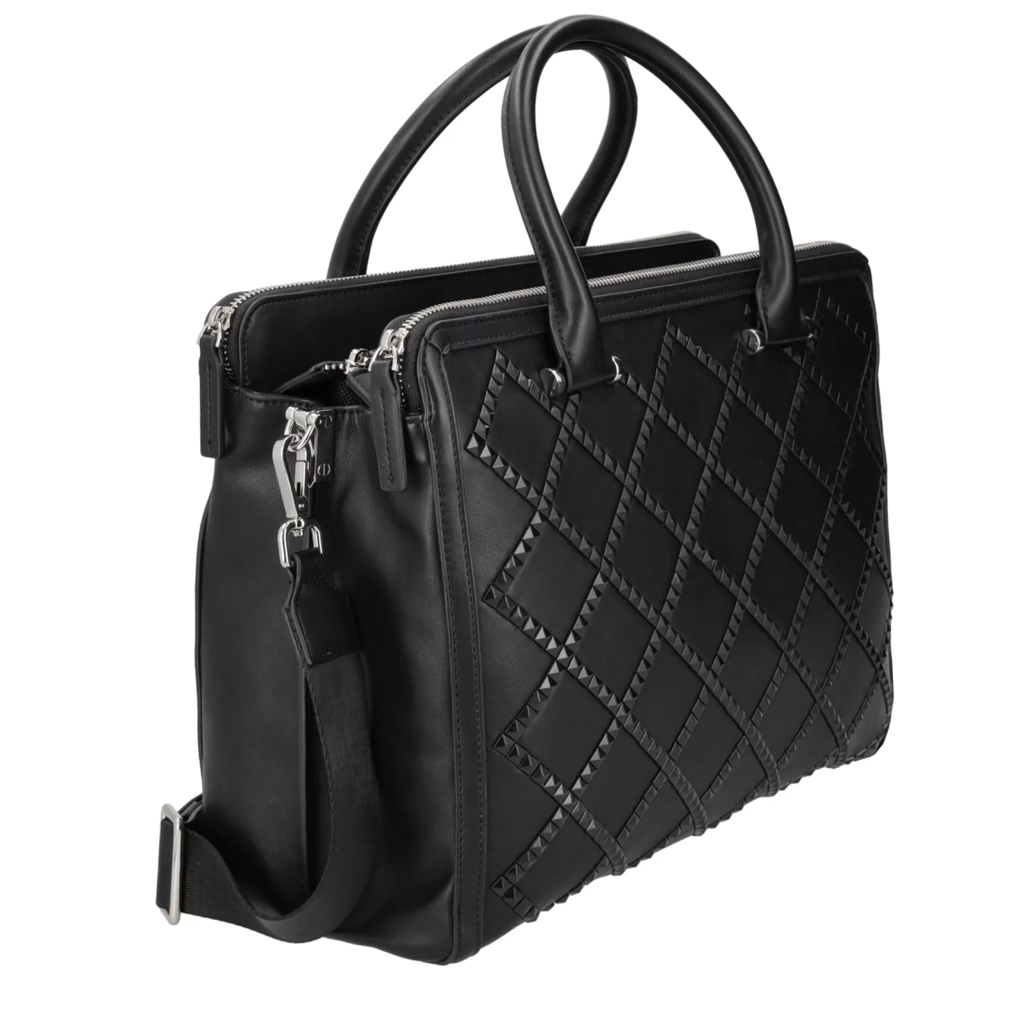 Borse Business*Tosca Blu Borsa Da Lavoro "Harvard" Nera Con Borchiette Nero