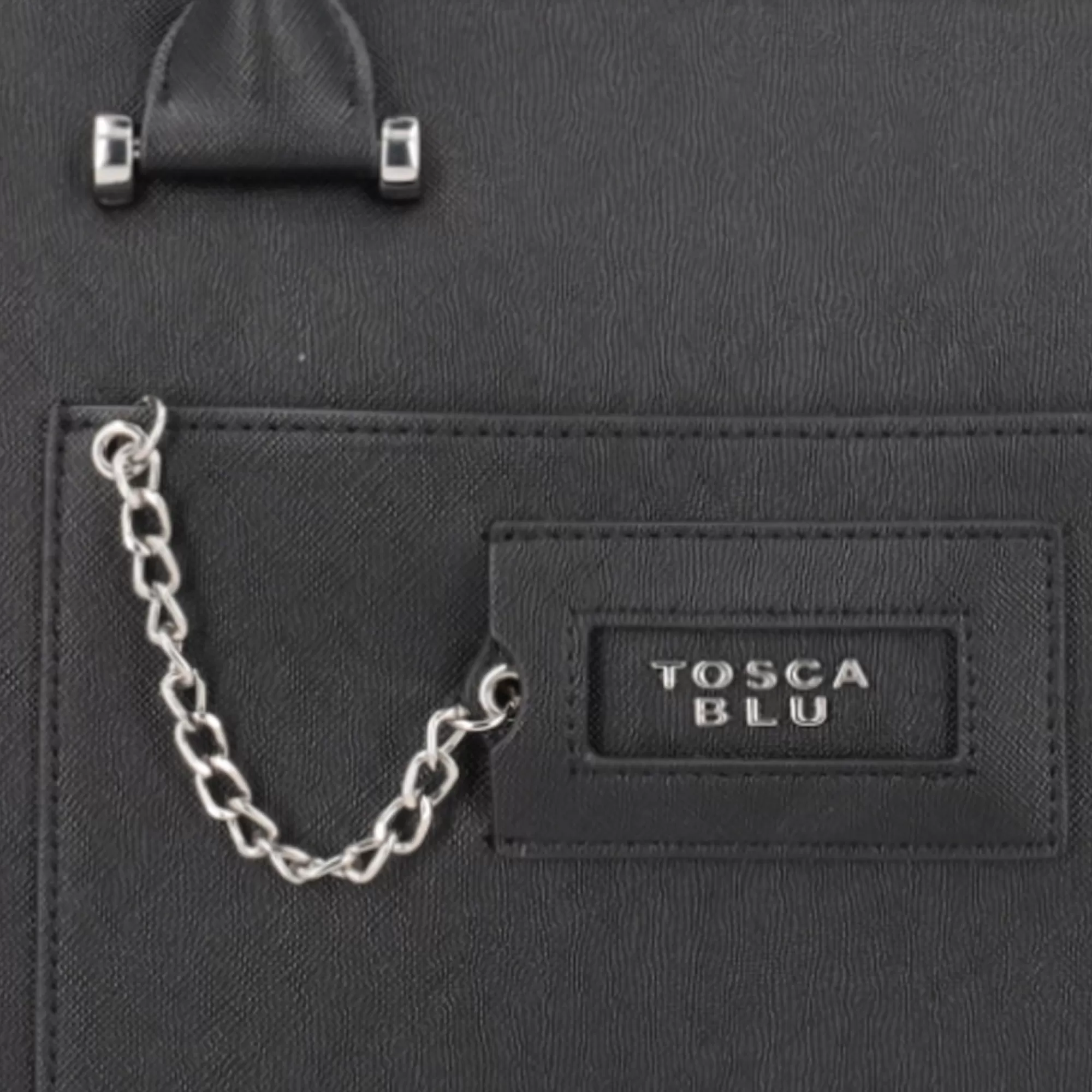 Borse Business*Tosca Blu Borsa Da Lavoro "Harvard" Nera Con Stampa Saffiano Nero