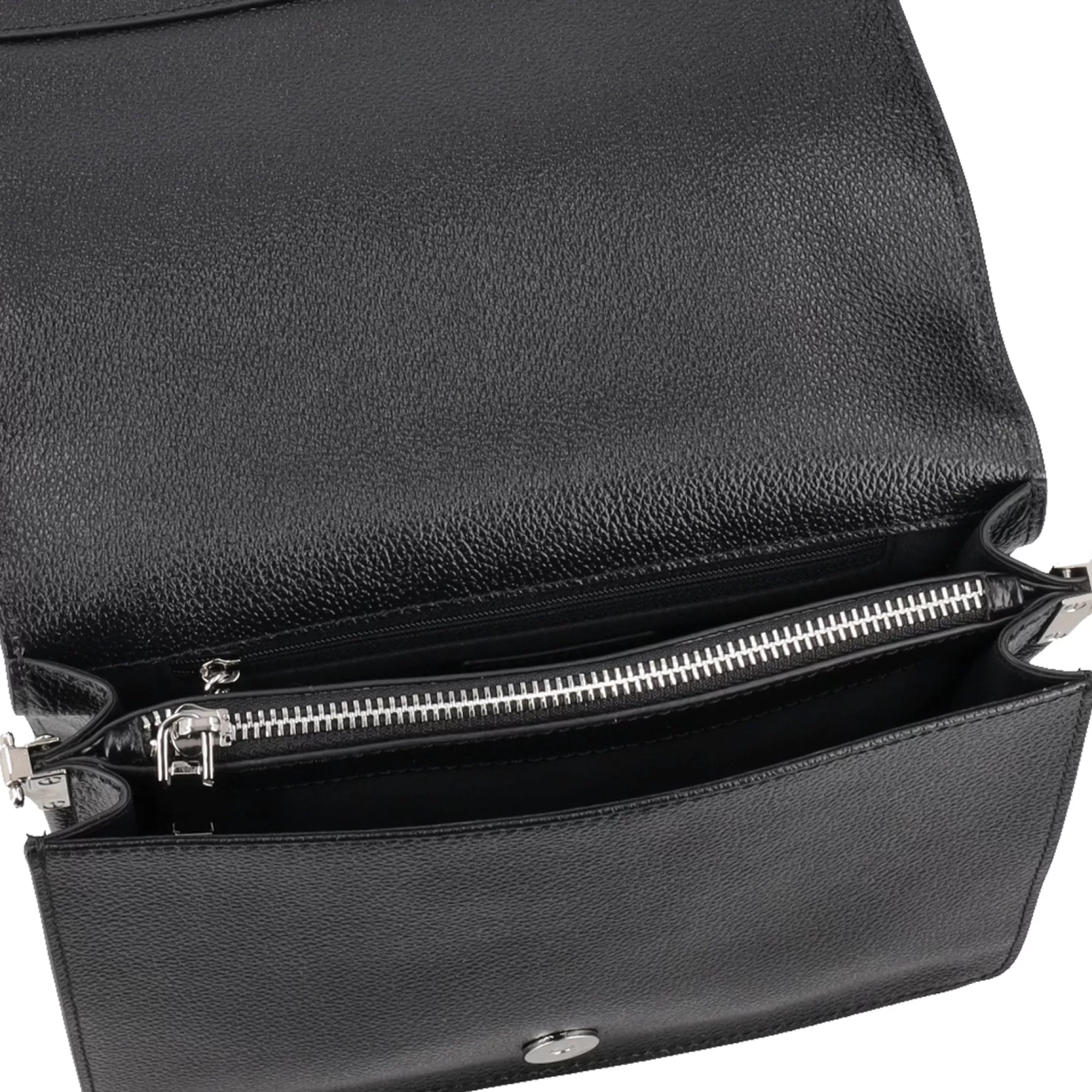 Borse A Tracolla*Tosca Blu Borsa Mini A Tracolla "Confetti" Nera In 100% Pelle Con Borchiette Piatte Applicate Nero