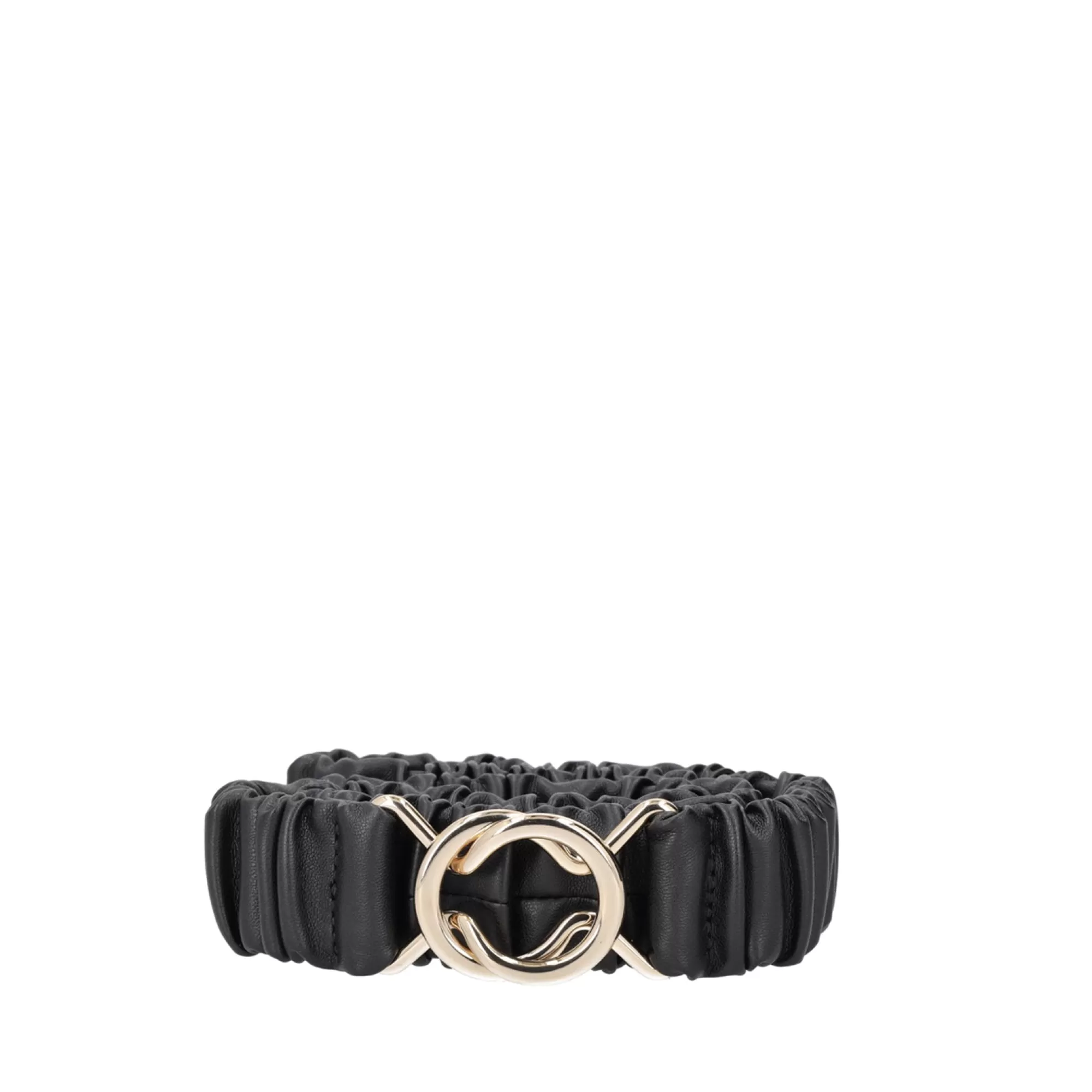 Cinture*Tosca Blu Cintura Made In Italy Nera Con Fibbia In Oro Chiaro Nero