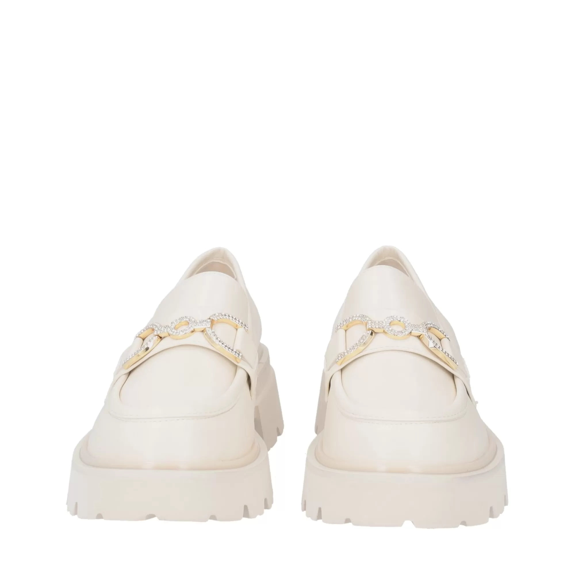 Mocassini*Tosca Blu Mocassino "Jennifer" Color Latte Con Suola A Carrarmato Bianco