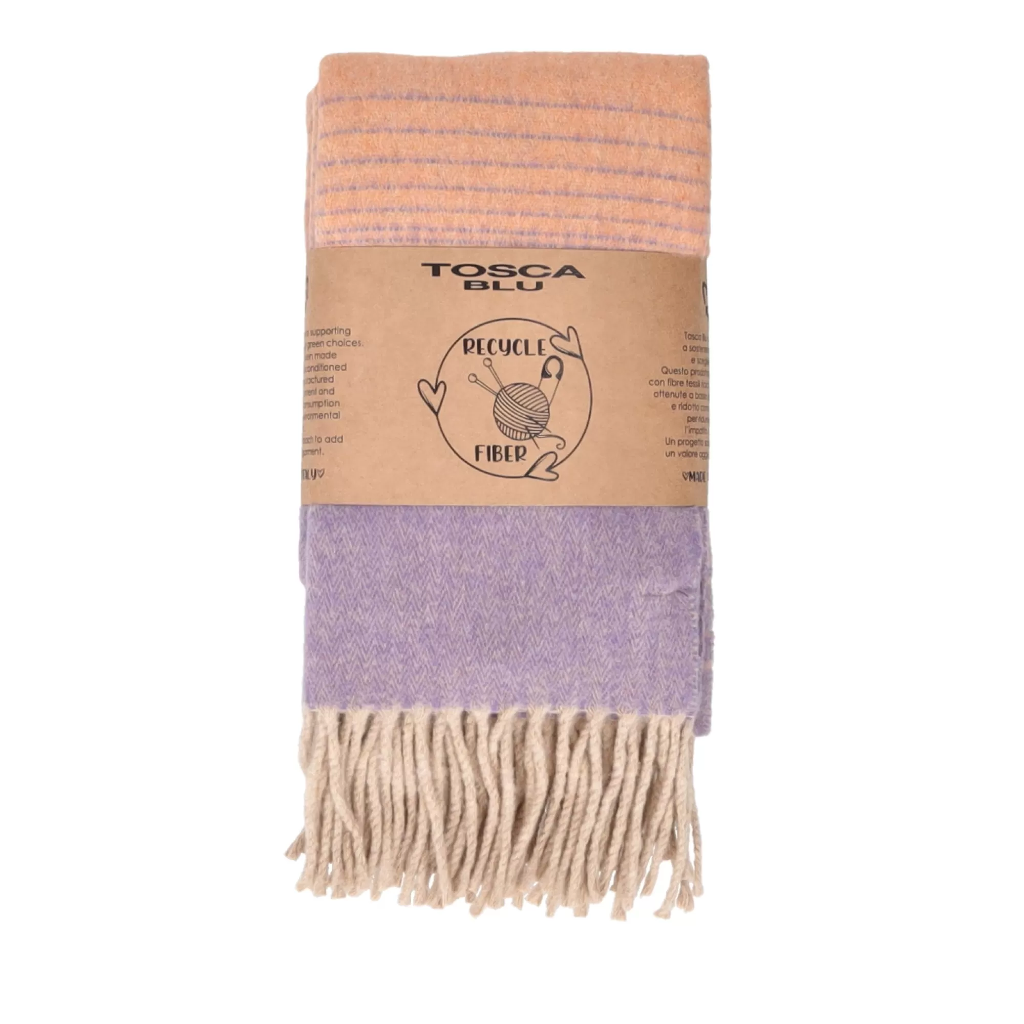 Foulard E Sciarpe*Tosca Blu Morbida Sciarpa "Lime" In Misto Cotone Violetto Made In Italy Viola
