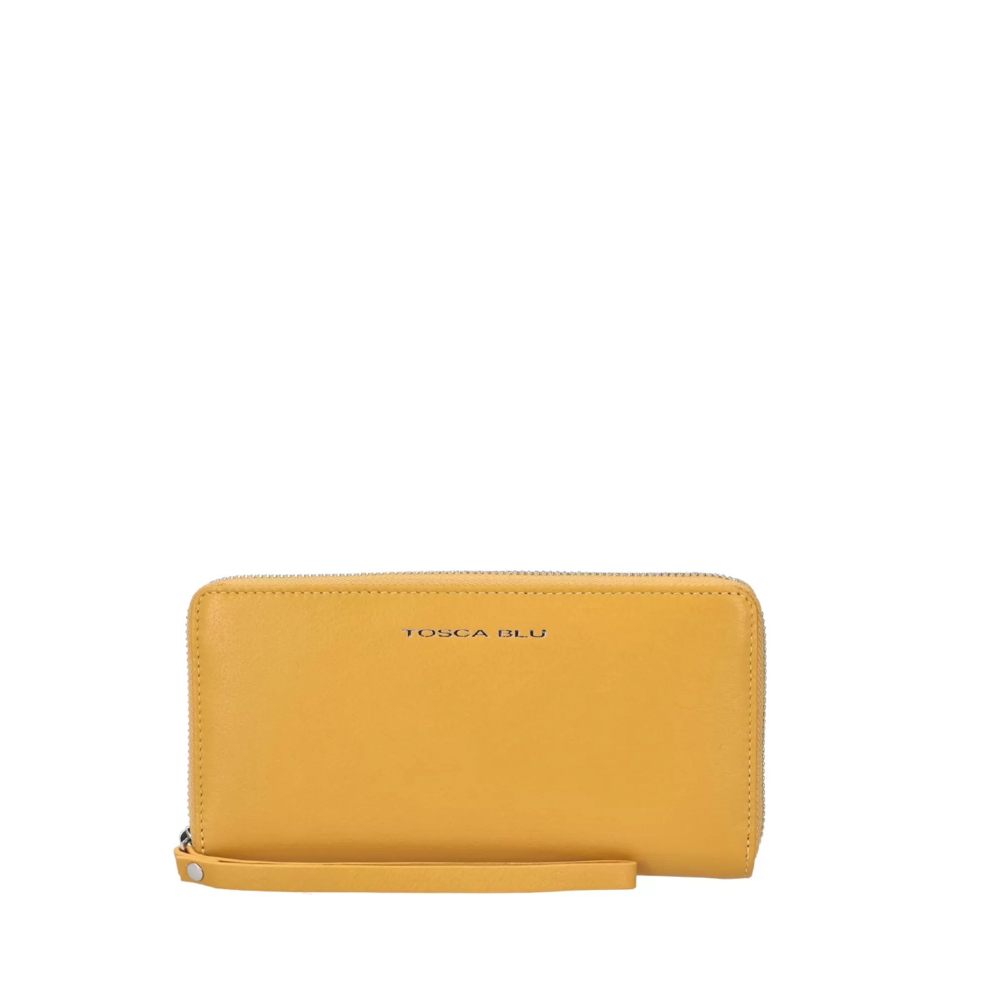 Portafogli E Portachiavi*Tosca Blu Portafoglio Grande "Basic Wallet" In Vivace Color Ocra Giallo