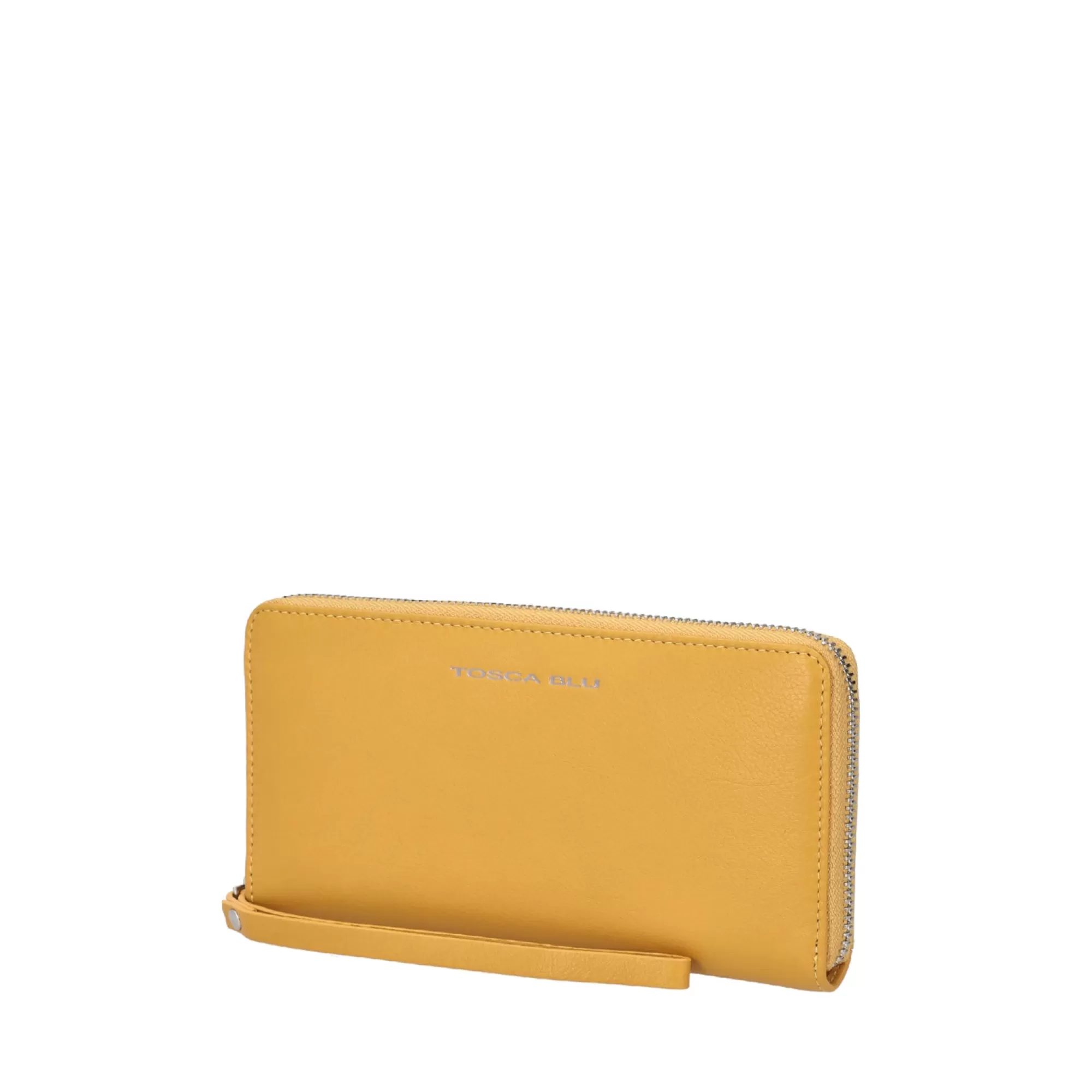 Portafogli E Portachiavi*Tosca Blu Portafoglio Grande "Basic Wallet" In Vivace Color Ocra Giallo