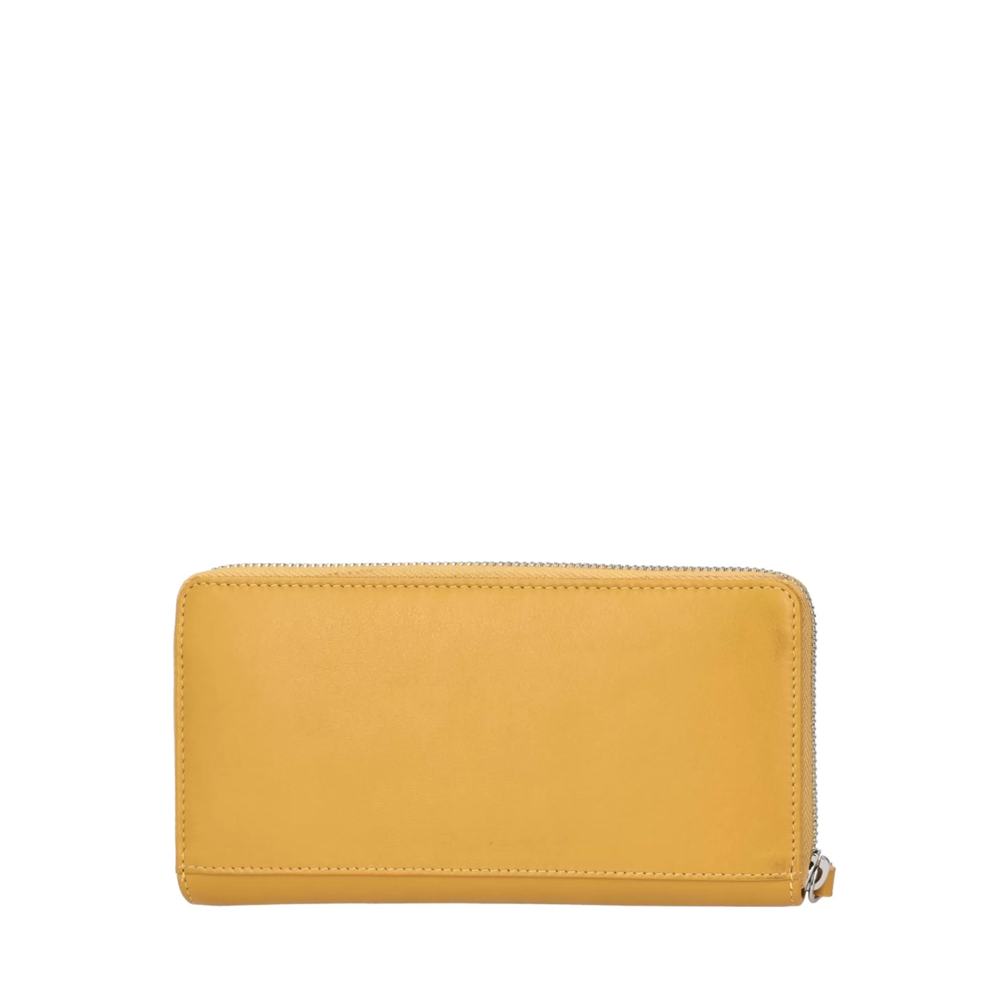 Portafogli E Portachiavi Tosca Blu Portafoglio Grande Basic Wallet In Vivace Color Ocra Giallo Accessori Perfetto