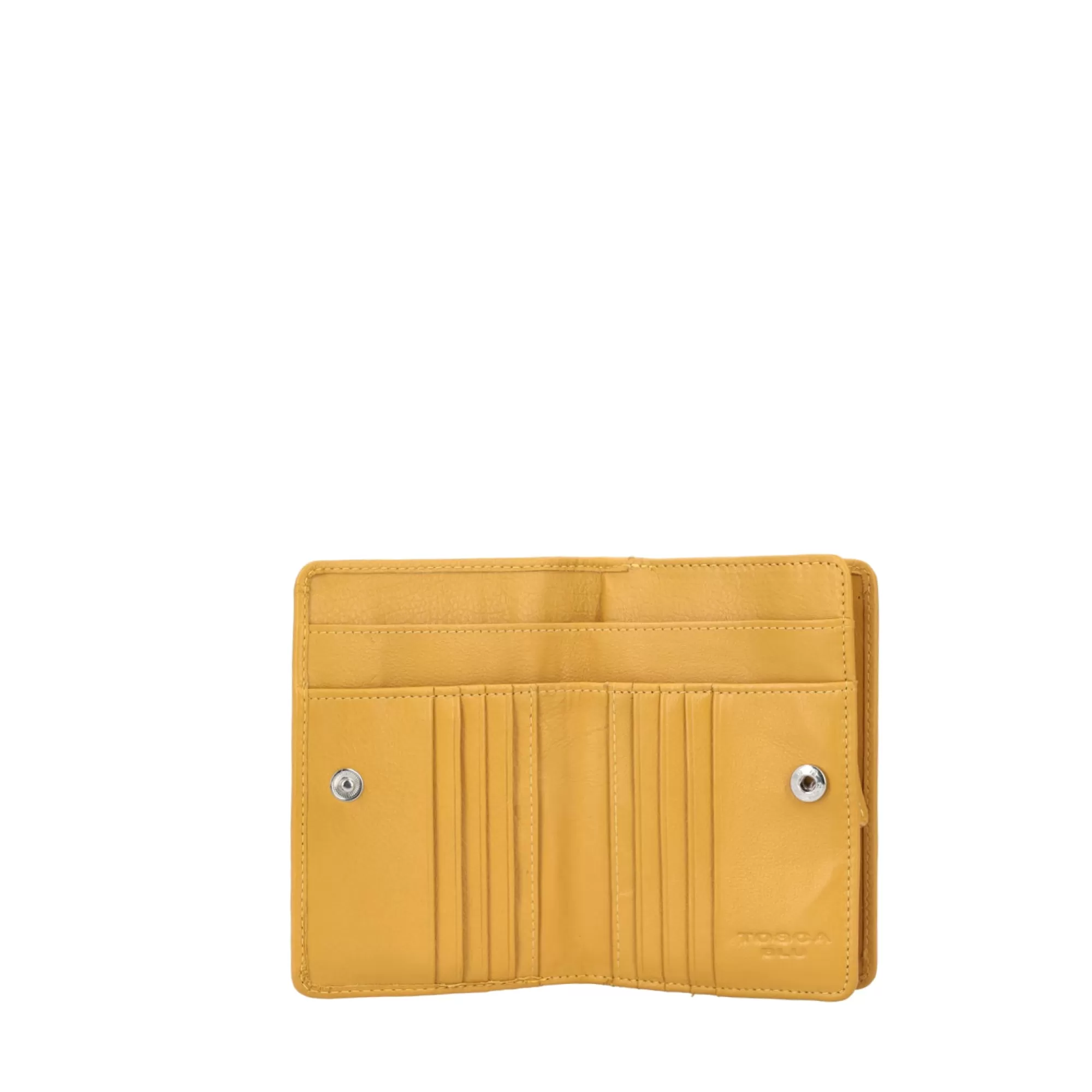 Portafogli E Portachiavi*Tosca Blu Portafoglio Medio "Basic Wallets" Color Ocra Giallo