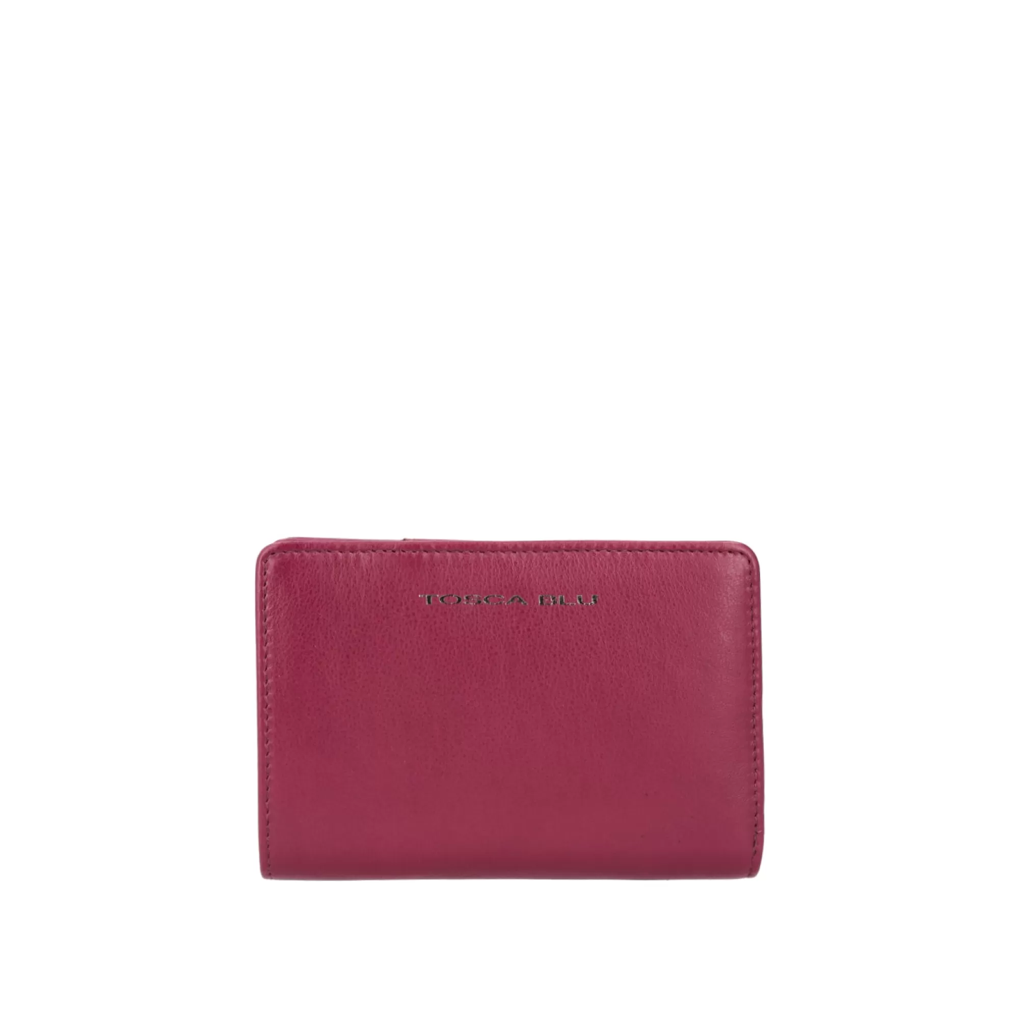 Portafogli E Portachiavi*Tosca Blu Portafoglio Medio "Basic Wallets" In Pelle Color Prugna Viola
