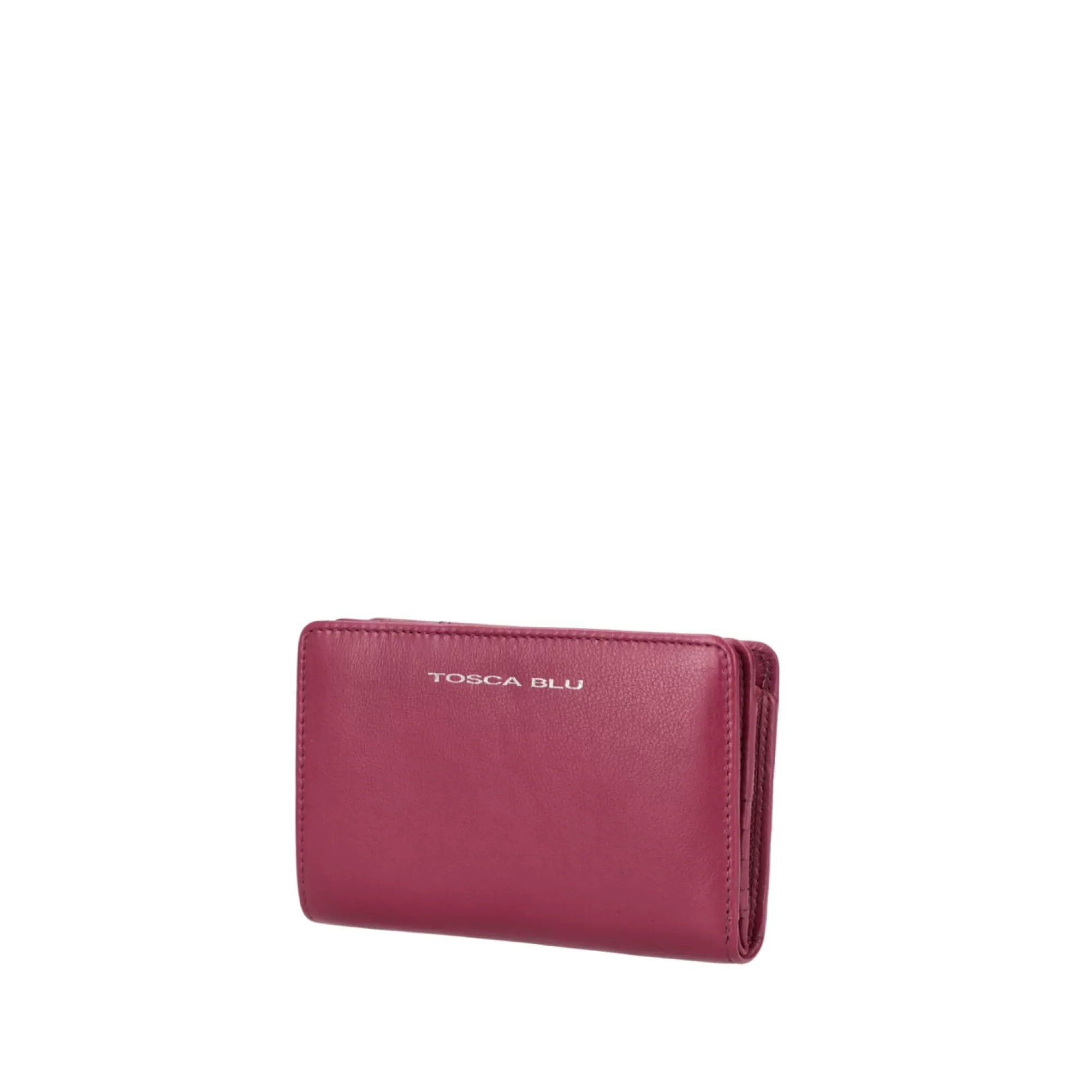 Portafogli E Portachiavi*Tosca Blu Portafoglio Medio "Basic Wallets" In Pelle Color Prugna Viola