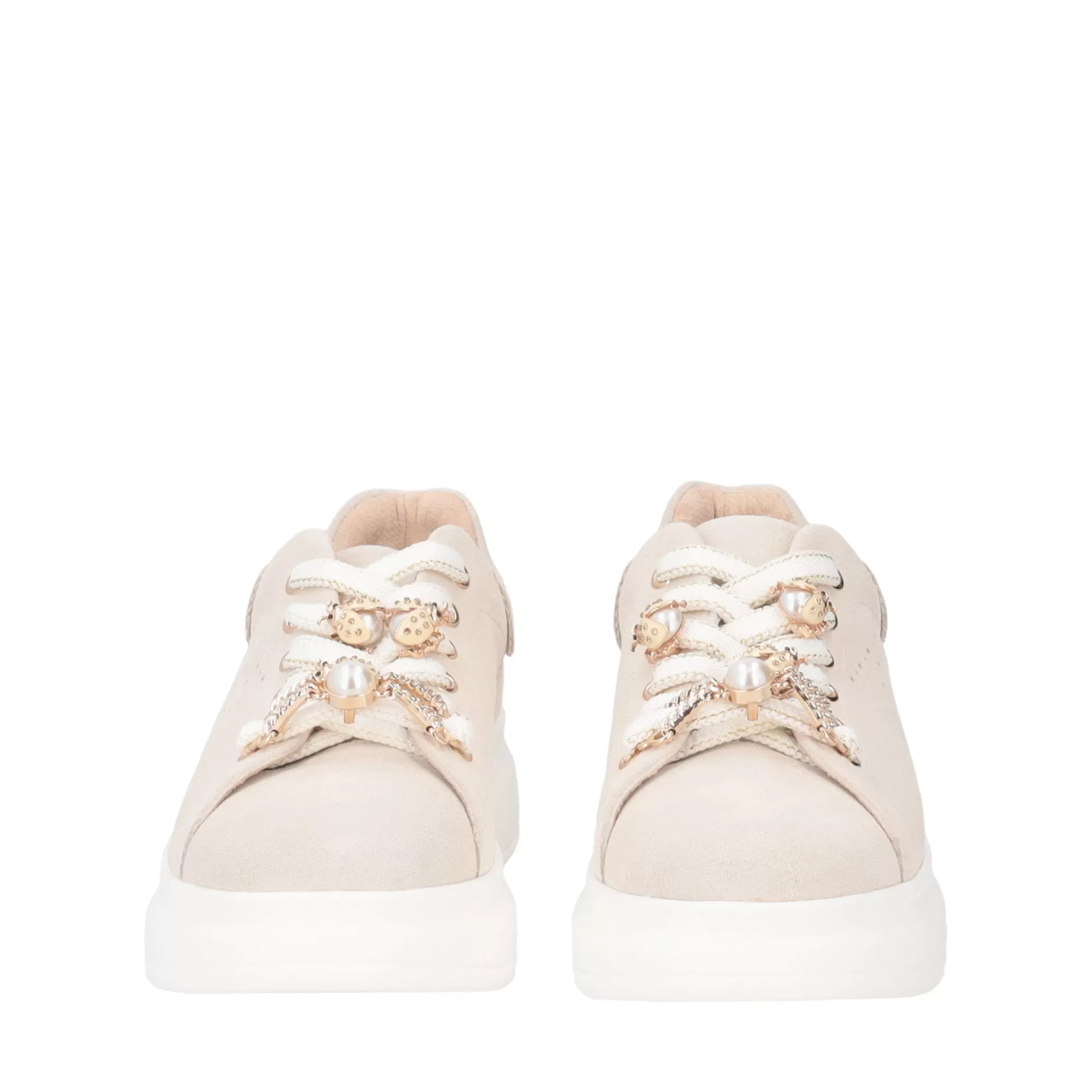 Sneakers*Tosca Blu Sneaker "Allison" In Camoscio Colore Beige Naturale