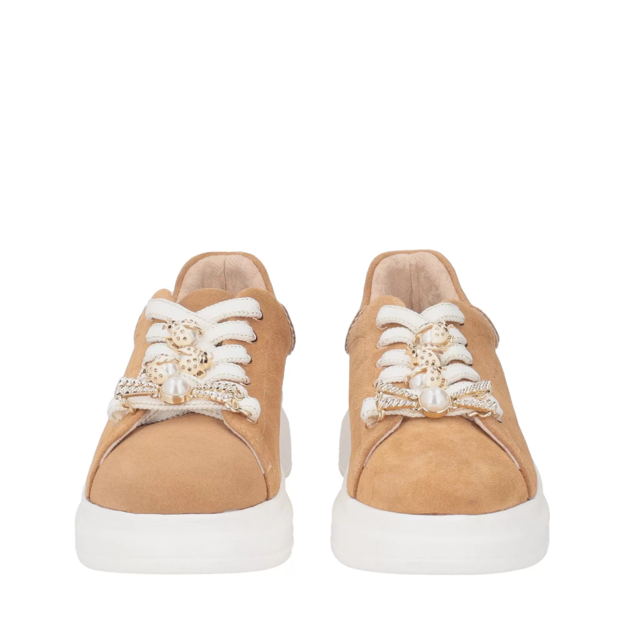 Sneakers*Tosca Blu Sneaker "Allison" In Camoscio Colore Cuoio Marrone