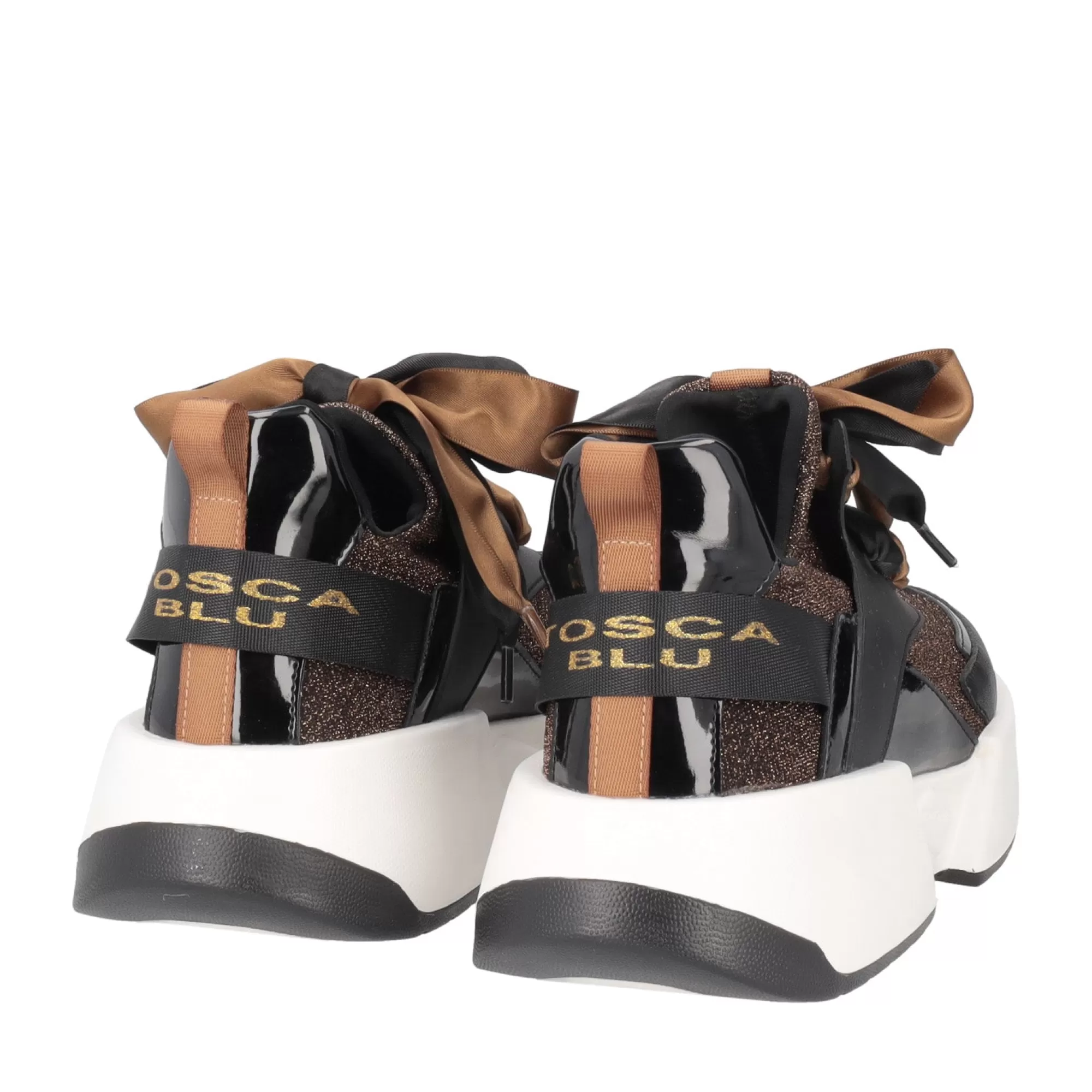 Sneakers*Tosca Blu Sneaker "Annabelle" Color Bronzo In Lurex Marrone