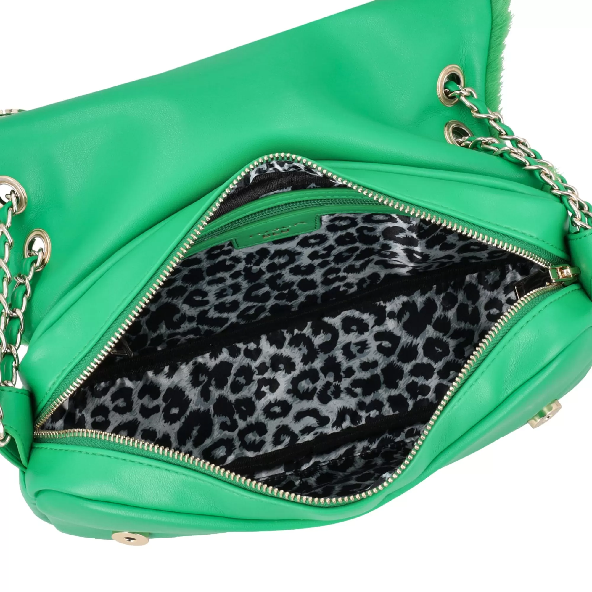 Borse A Tracolla*Tosca Blu Tracolla "Zucchero" Color Con Logo Oro Verde