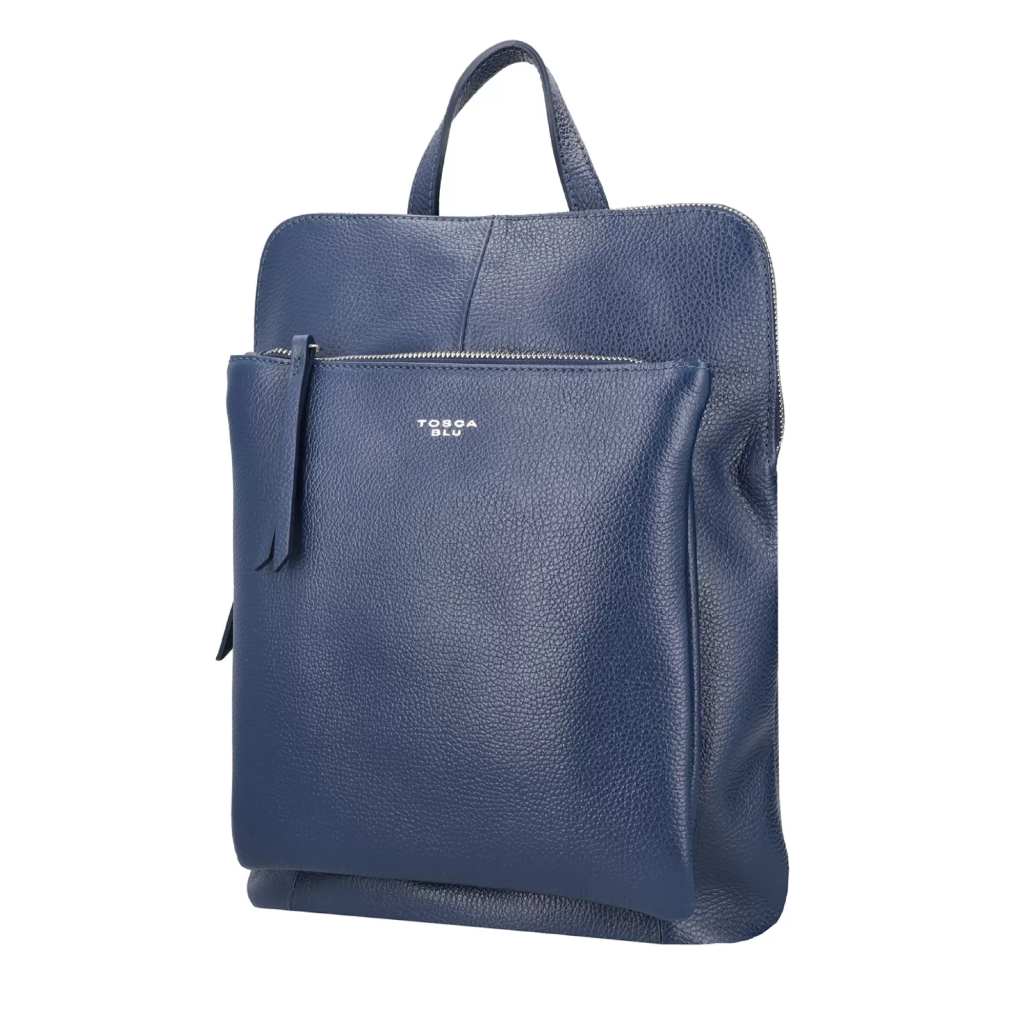 Zaini*Tosca Blu Zaino In Pelle Con Chiusura A Zip Colore Blu Rosa