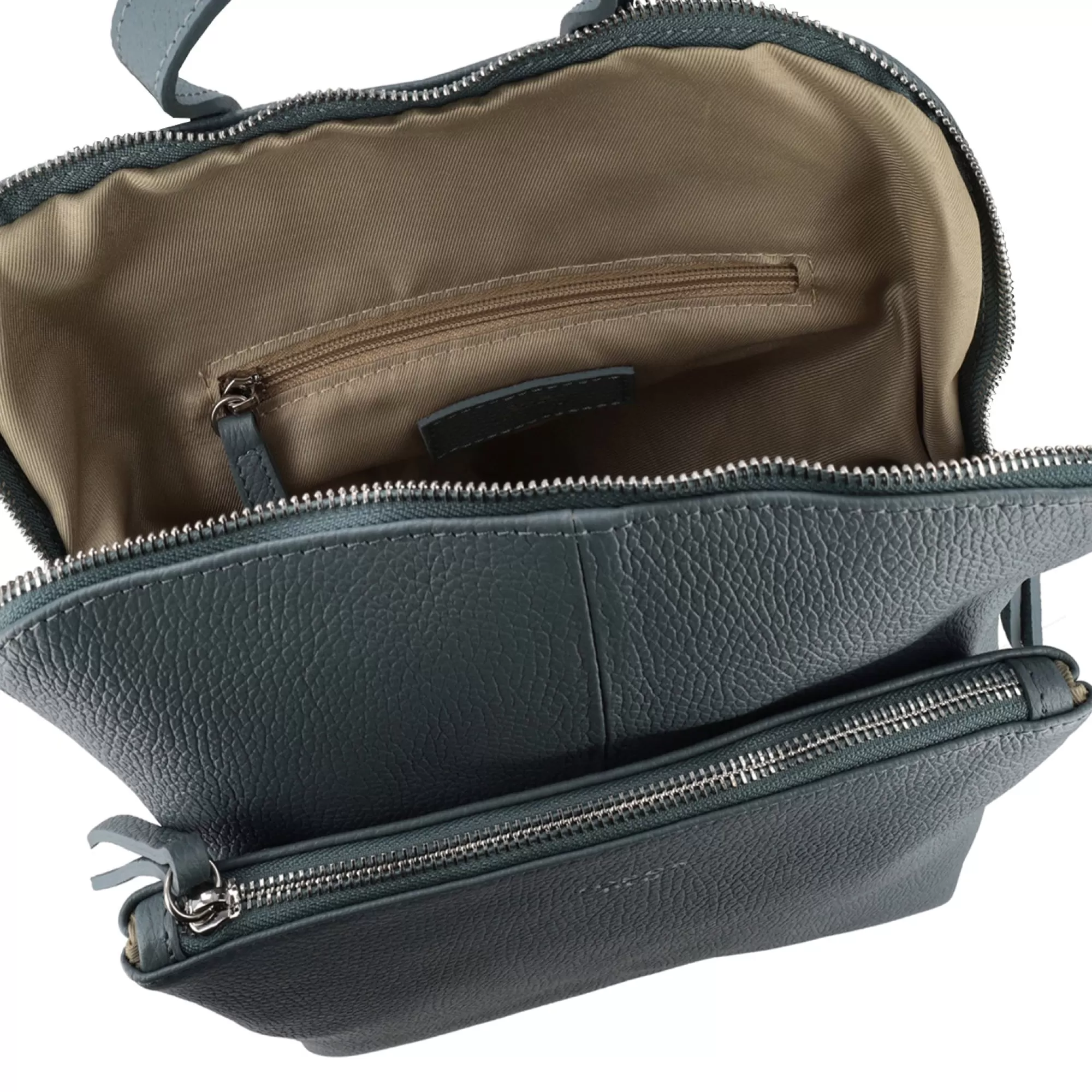Zaini*Tosca Blu Zaino In Pelle Con Chiusura A Zip Colore Blu Avio Nero