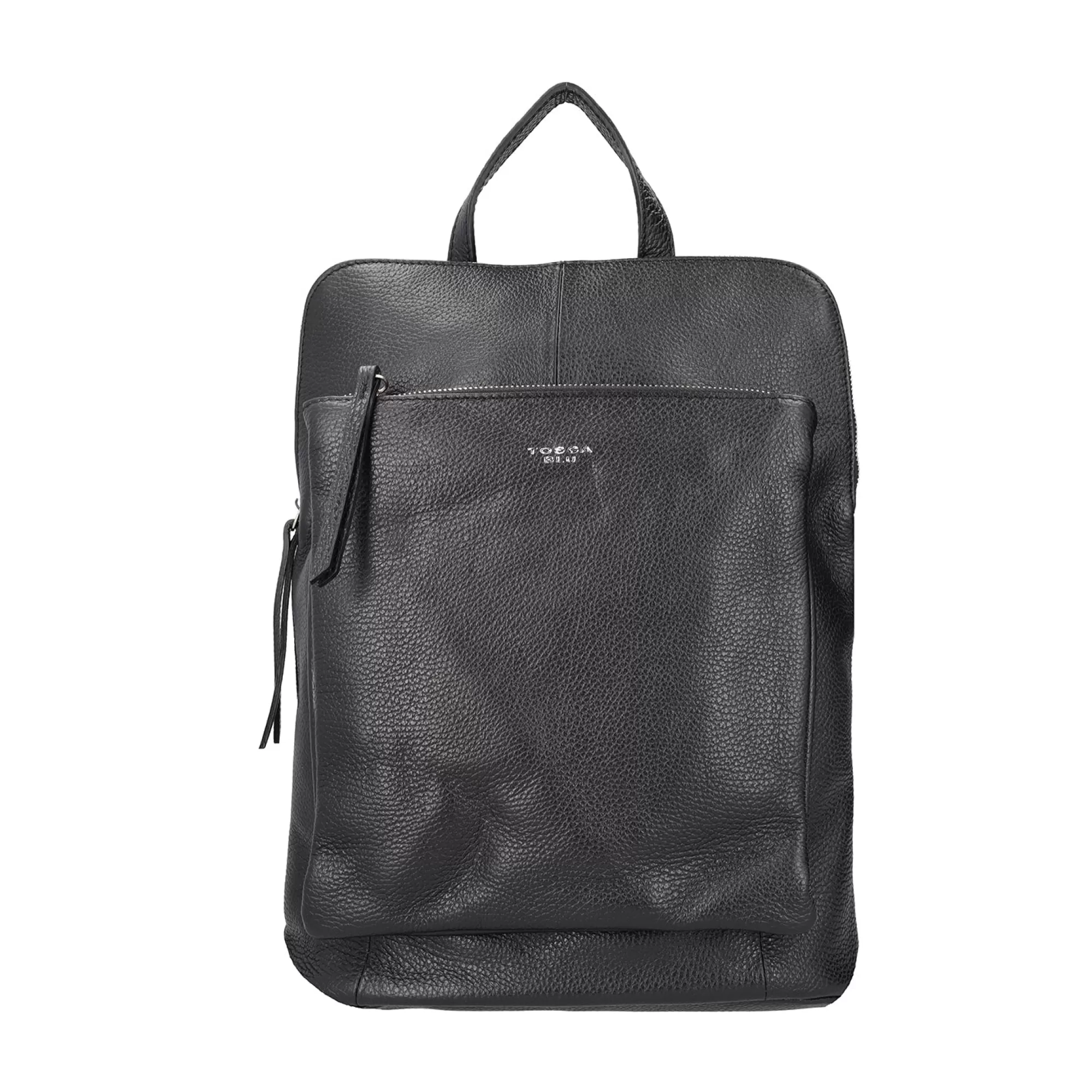 Zaini*Tosca Blu Zaino In Pelle Con Chiusura A Zip Colore Nero Rosso
